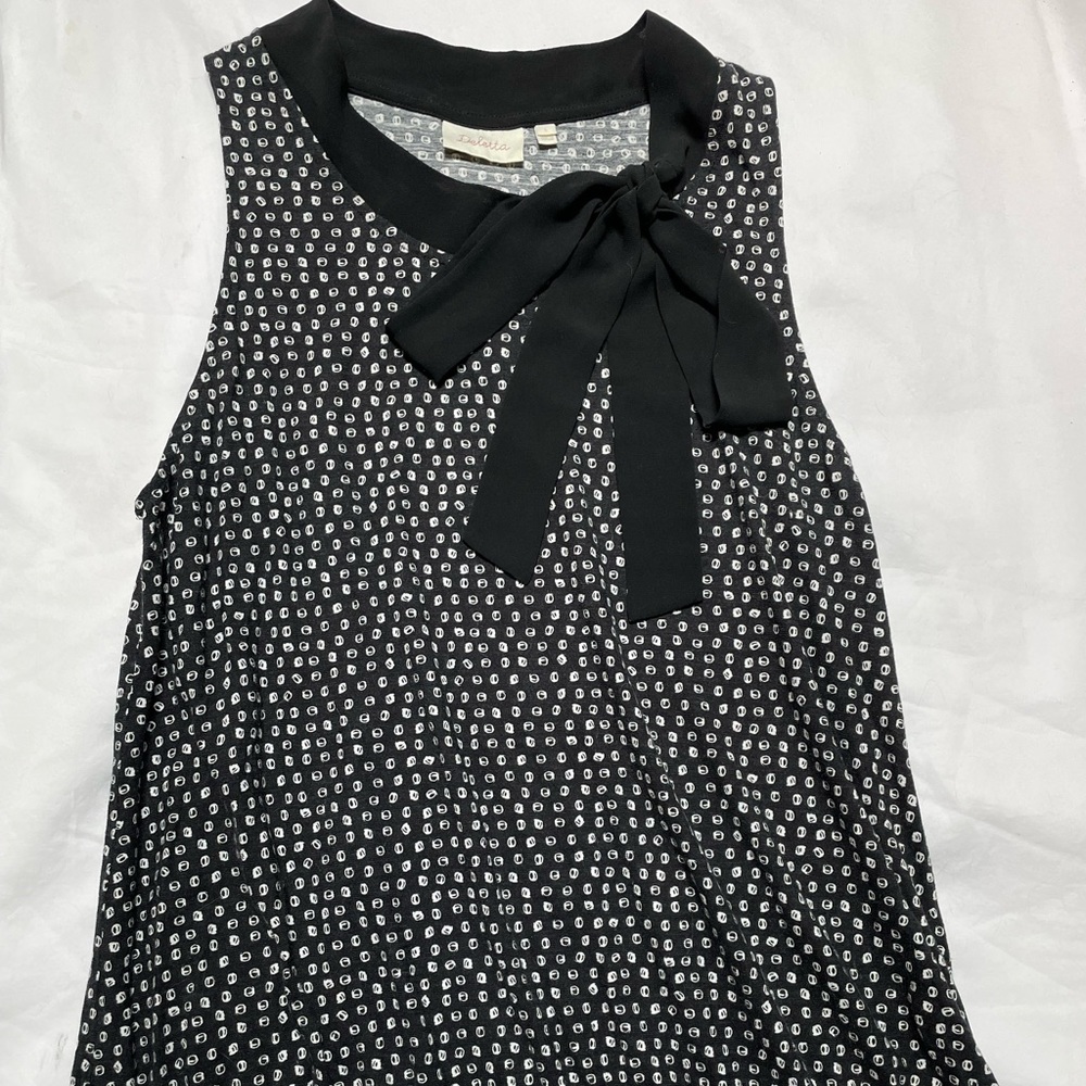 Anthropologie // Deletta // Boatneck // Tank // Large // Pussycat Bow